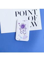 Cute Astronaut Cartoon Card Holder Keychain Student Doll Access Control Ic Card Sliding Certificate Cover For Women Men Wallet