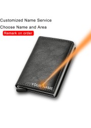 Credit Card Holders Rfid Airtag Wallet Men Carbon Fiber Thin Bank Card Holder Case Airt Tag Male Smart Mini Wallet Macsafe