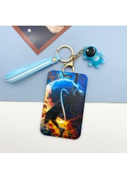 New Cartoon Space ID Credit Bank Card Holder Students Bus Visiting Card Case Door ID Badge Cards Cover for Women Men Pendants