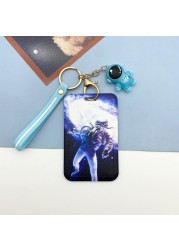 New Cartoon Space ID Credit Bank Card Holder Students Bus Visiting Card Case Door ID Badge Cards Cover for Women Men Pendants