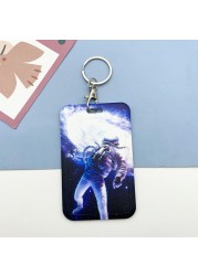 New Cartoon Space ID Credit Bank Card Holder Students Bus Visiting Card Case Door ID Badge Cards Cover for Women Men Pendants