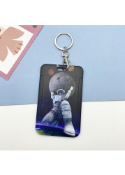 New Cartoon Space ID Credit Bank Card Holder Students Bus Visiting Card Case Door ID Badge Cards Cover for Women Men Pendants