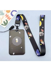 New Cartoon Space ID Credit Bank Card Holder Students Bus Visiting Card Case Door ID Badge Cards Cover for Women Men Pendants