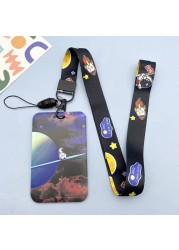 New Cartoon Space ID Credit Bank Card Holder Students Bus Visiting Card Case Door ID Badge Cards Cover for Women Men Pendants