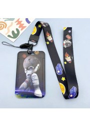 New Cartoon Space ID Credit Bank Card Holder Students Bus Visiting Card Case Door ID Badge Cards Cover for Women Men Pendants