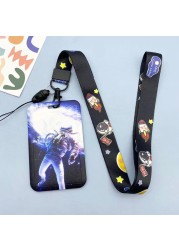 New Cartoon Space ID Credit Bank Card Holder Students Bus Visiting Card Case Door ID Badge Cards Cover for Women Men Pendants