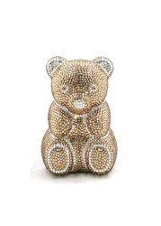 Women's Perforated Bear Handbag,Bear Perforated Crystal Handbag,Cocktail Purse,Shoulder Bag,Gifts