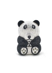 Women's Perforated Bear Handbag,Bear Perforated Crystal Handbag,Cocktail Purse,Shoulder Bag,Gifts