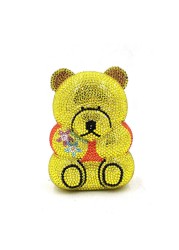 Women's Perforated Bear Handbag,Bear Perforated Crystal Handbag,Cocktail Purse,Shoulder Bag,Gifts