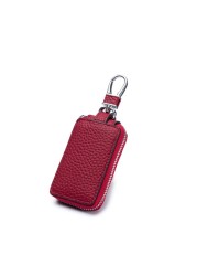 2022 New Genuine Leather Car Key Holder For Men Unisexl Keys Bag Men Leather Key Bag Women Zipper Key