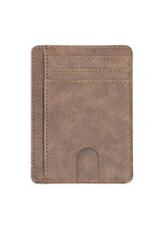 Slim rfid blocking leather wallet credit id card holder money purse for men women fashion bag