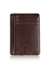 Slim rfid blocking leather wallet credit id card holder money purse for men women fashion bag