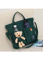 Women Canvas Handbags Female Shopping Bags Shoulder Bag Environmental Storage Bag Reusable Foldable Eco Grocery Bags Bolso