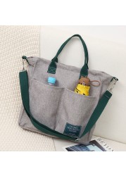 Women Canvas Handbags Female Shopping Bags Shoulder Bag Environmental Storage Bag Reusable Foldable Eco Grocery Bags Bolso