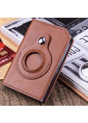 RFID Airtag Credit Card Holder Wallet Men Slim Thin Business Bank Card Holder Container Male Smart Bluetooth Card Holder Bag