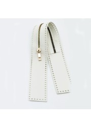 1PC Bag Accessories Custom DIY Zipper For Woven Bag Hardware Soild Zipper Sewing Accessory Useful Bag Zipper PU Leather