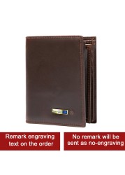 SmartLB Smart Anti-theft Wallet GPS Bluetooth Tracker Leather Wallet Clutch Mini Card Holder Christmas Gift for Father's Day