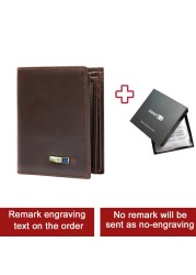 SmartLB Smart Anti-theft Wallet GPS Bluetooth Tracker Leather Wallet Clutch Mini Card Holder Christmas Gift for Father's Day