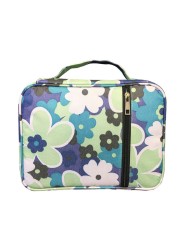 Portable Canvas Bible Cover Floral Pattern Handbag with Handle & Zippered Pocket Tote Book Holder Waterproof Cover