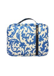 Waterproof Cover Portable Canvas Bible Cover Floral Pattern Handbag With Handle And Zippered Carrying Pocket Book Holder