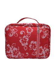 Waterproof Cover Portable Canvas Bible Cover Floral Pattern Handbag With Handle And Zippered Carrying Pocket Book Holder