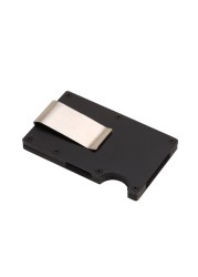 High Quality Rfid Metal Credit Card Holder for Men Women Slim Slider Simple Wallet Mini Wallet Mini Wallet 2021