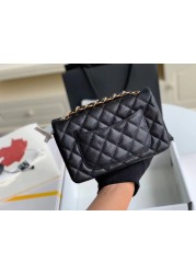 Classic cow and sheep leather bag ladies new net red fashion caviar bag trend wild luxury simple leather production high quality