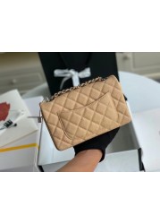 Classic cow and sheep leather bag ladies new net red fashion caviar bag trend wild luxury simple leather production high quality