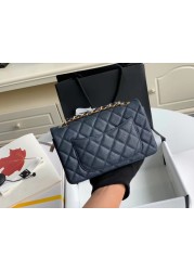 Classic cow and sheep leather bag ladies new net red fashion caviar bag trend wild luxury simple leather production high quality