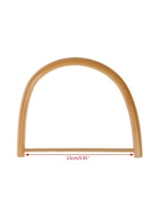 D Round Shape Bamboo Wood Resin Bag Handle For Handbag Hand Purse Frame DIY Bags Accessories New Fashion Bag Handles