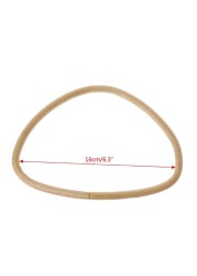 D Round Shape Bamboo Wood Resin Bag Handle For Handbag Hand Purse Frame DIY Bags Accessories New Fashion Bag Handles