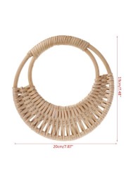 D Round Shape Bamboo Wood Resin Bag Handle For Handbag Hand Purse Frame DIY Bags Accessories New Fashion Bag Handles