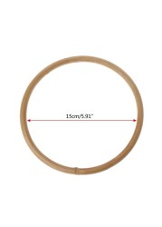 D Round Shape Bamboo Wood Resin Bag Handle For Handbag Hand Purse Frame DIY Bags Accessories New Fashion Bag Handles