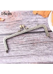 1PC Bronze DIY Purse Handbag Handle Coins Bags Metal Kiss Clasp Frame Lock New Fashion Handle 8.5/10.5/12.5/15/16/18/20cm