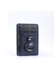 Air Tag Carbon Fiber Credit Card Holder Men Wallets Rfid Bank Card Holder Airtag Leather Wallet Macsafe Wallet For Air Tag