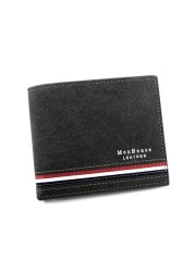 Luxury Fashion Men Leather Wallet Slim Coin Purse Business Foldable Wallet Man Card Holder Pocket Clutch Male Bags Tote Bag