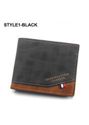 Luxury Fashion Men Leather Wallet Slim Coin Purse Business Foldable Wallet Man Card Holder Pocket Clutch Male Bags Tote Bag