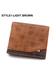 Luxury Fashion Men Leather Wallet Slim Coin Purse Business Foldable Wallet Man Card Holder Pocket Clutch Male Bags Tote Bag