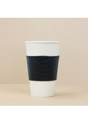 Customized real leather cup holder colorful insulated leather cup cup holder crocodile skin non-slip coffee cup holder