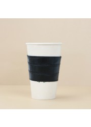 Customized real leather cup holder colorful insulated leather cup cup holder crocodile skin non-slip coffee cup holder