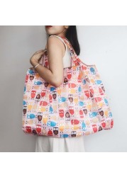 Foldable Oxford Shopping Bag Carrying Bag Eco-Friendly Large Reusable Nylon Shopping Bag