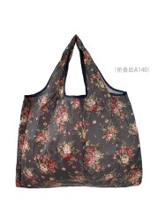 Large Durable Nylon Printing Foldable Eco-friendly Shopping Bag Tote Folding Pouch Bags Convenient Storage Bags Large Capacity