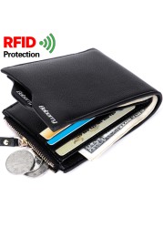 New Coin Purse RFID Theft Protection Dollar Price Men Wallets Black Color Slim Wallets Thin Card Holder Wallet for Men 2022