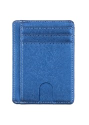 slim wallet | RFID Blocking Minimalist Credit Card Holder , Leather Wallet ID Card Holder Card Holder Money Wallet for Men and Women