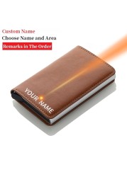 2022 Anti-Blocking Credit Card Holder Mens Metal Card Case RFID Aluminum Business Minimalist Travel Card Wallet