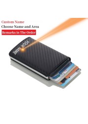 2022 Anti-Blocking Credit Card Holder Mens Metal Card Case RFID Aluminum Business Minimalist Travel Card Wallet