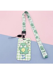 New cute cartoon student meal ID card holder campus card ID badge holder lanyard access control subway bus card protective cover