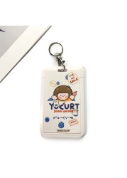 New cute cartoon student meal ID card holder campus card ID badge holder lanyard access control subway bus card protective cover