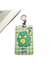 New cute cartoon student meal ID card holder campus card ID badge holder lanyard access control subway bus card protective cover