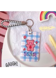 Cartoon Card Holder Campus Bus ID Card Buckle Anti-theft Portable Student Wallet Access Control Card Bag Protect Cover